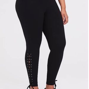 Torrid Premium Leggings with Self Tie Lace-up detail